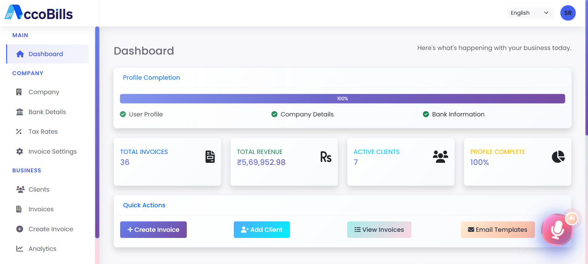 AccoBills Web Dashboard
